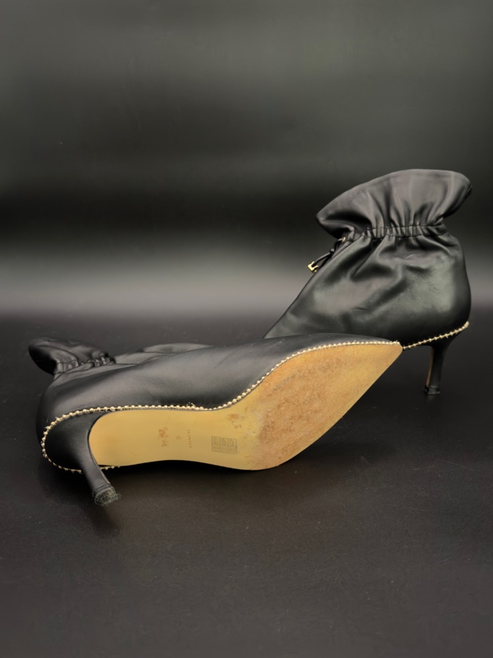 Coach Wynie Leather Booties | Black | Women’s 9 - Picture 6 of 8